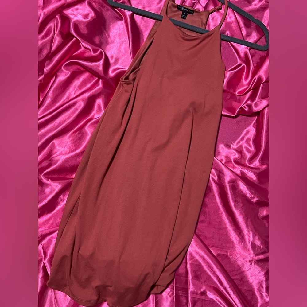 dress size small, kinda short. brand - mm.mm.mm. rlly cute kinda fancy.